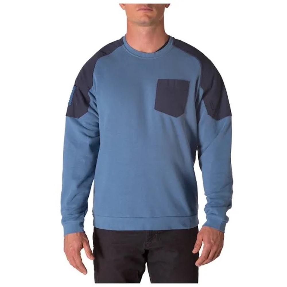 5.11 Tactical Men’s Blue Radar Fleece Crew Sweatshirt size: Large